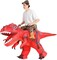 GOOSH Inflatable Dinosaur Costumes for Kids and Adults T Rex Blow Up Ride on Dino Outfits